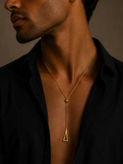 Triangle Necklace Gold Plated ZJ jewellery Triangle Necklace Gold Plated